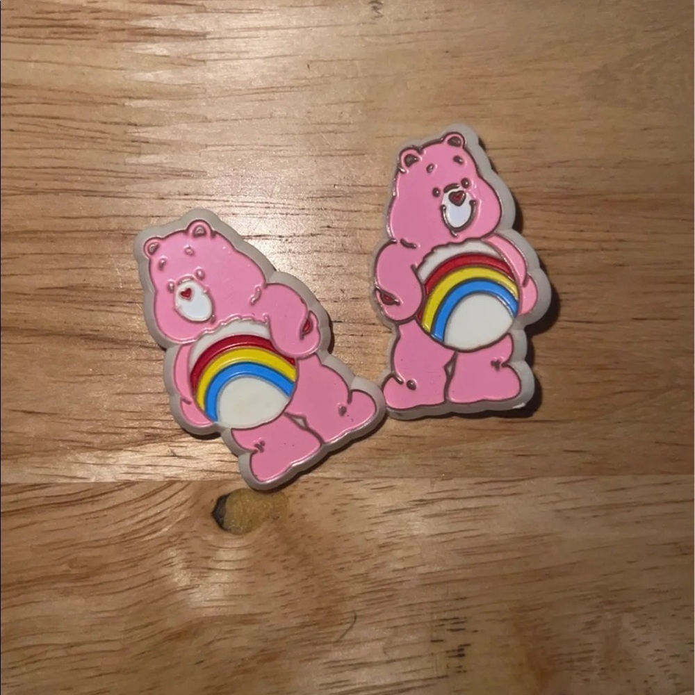 Vintage Carebear Cheerbear Hair Clips Accesories